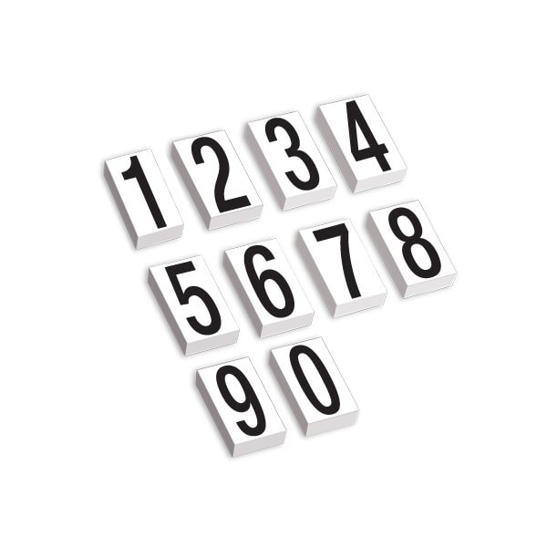 Bsc Preferred 3-1/2'' Vinyl Warehouse Number Kit Labels - 1 Kit BUY00021724 - main